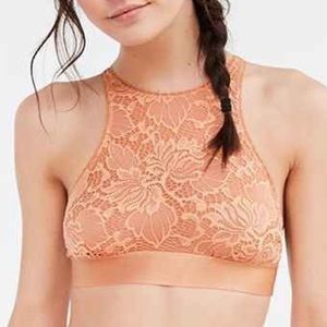 3 for $25 UO peach orange high neck bralette